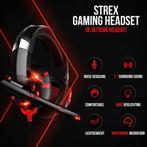 2dekans | Strex Gaming Headset met Microfoon Rood - PC + PS4, Ophalen of Verzenden, Zo goed als nieuw