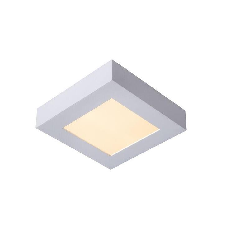 Witte plafonniere Brice, aluminium, 15w geintegreerd warm, Huis en Inrichting, Lampen | Plafondlampen, Nieuw, Metaal, Ophalen of Verzenden