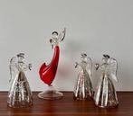 Kerstdecoratie (4) - Engeltjes - Glas - Venetiaans, eind 20e, Nieuw