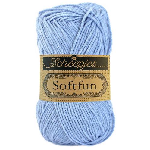 Scheepjes Softfun - 2432 lichtblauw - Katoen/Acryl Garen, Hobby en Vrije tijd, Breien en Haken, Ophalen of Verzenden