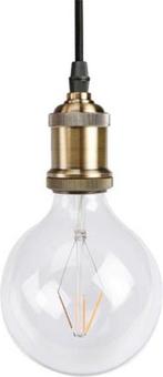 2dekans | Vellight, Retro hanglamp met textielkabel, 104 cm,, Huis en Inrichting, Lampen | Hanglampen, Ophalen of Verzenden, Zo goed als nieuw