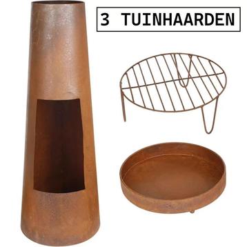 Profiline Openhaard voor Buiten - 3 Stuks - 38x38x100 cm... beschikbaar voor biedingen