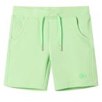 vidaXL Kindershort 116 fluorescerend groen, Verzenden, Nieuw