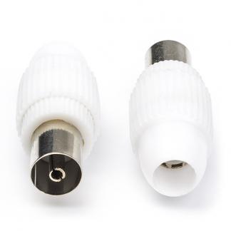 Coax connectoren - Nedis - 2 stuks (Vrouwelijk), Computers en Software, Pc- en Netwerkkabels, Nieuw, Verzenden