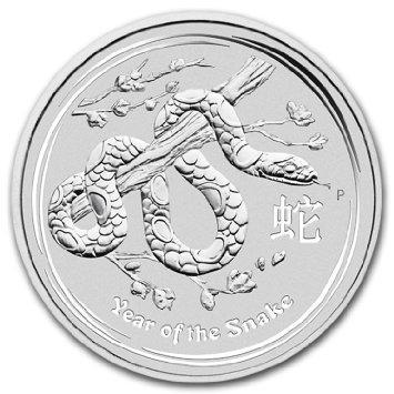 Lunar II - Year of the Snake - 1 oz 2013 (300.000 oplage), Postzegels en Munten, Munten | Oceanië, Losse munt, Zilver, Verzenden