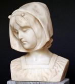 Schumacher * Jugenstil - Buste, Junge Frau - 26 cm - Albast, Antiek en Kunst