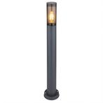 Tuinsokkel - staande buitenlamp Zwart met Smoked glas, Tuin en Terras, Buitenverlichting, Staande lamp, Led, Nieuw, Ophalen of Verzenden