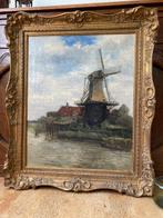 Louis van Engelen (1856-1940) - Dutch mill near Dordrecht
