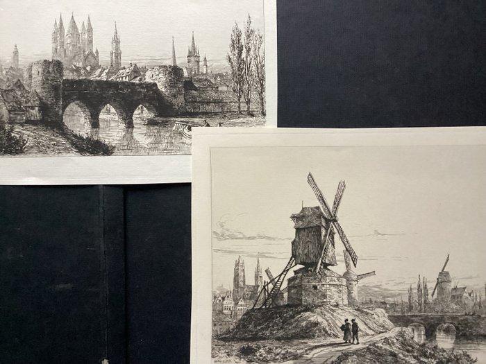 België - Tournai & Bruges; Ernest George (1839-1922) - . -, Boeken, Atlassen en Landkaarten