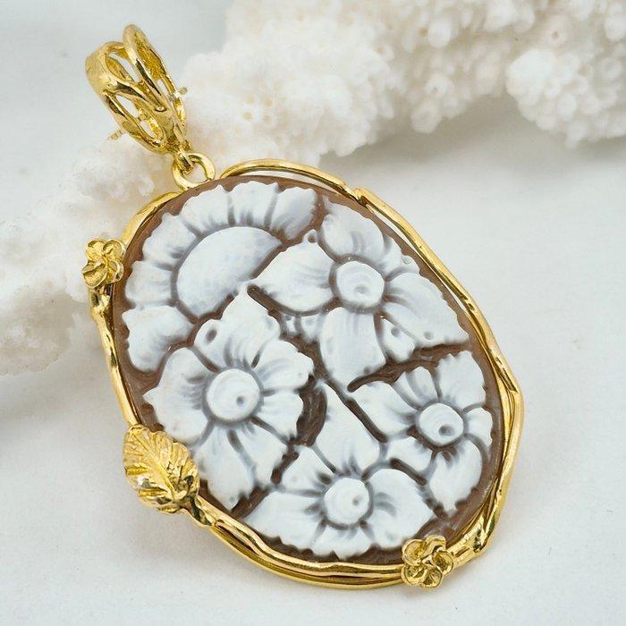 Zilver, Verguld - Cameo - Floreale kamé, Sieraden, Tassen en Uiterlijk, Antieke sieraden