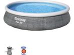 Bestway Fast Set - Opblaasbaar zwembad 396x84 cm - Inclusief, Verzenden, Zo goed als nieuw