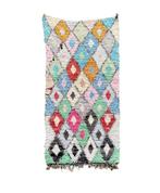Berber, Kleurrijk Marokkaans Vintage Boucherouite Tapijt -, Nieuw