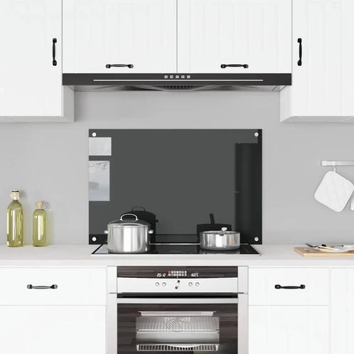 vidaXL Spatscherm keuken 90x60 cm gehard glas zwart, Huis en Inrichting, Keuken | Keukenbenodigdheden, Nieuw, Verzenden