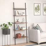 vidaXL Ladderrek met 5 schappen 64x34x185,5 cm donkerbruin, Huis en Inrichting, Verzenden, Nieuw, 50 tot 100 cm, 150 tot 200 cm
