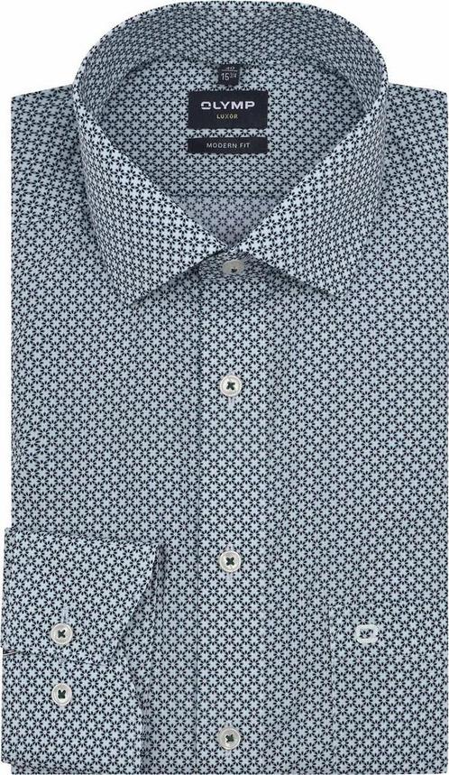 Olymp Luxor Overhemd Bloemenprint Groen maat 42 Heren, Kleding | Heren, Overhemden, Groen, Nieuw, Verzenden