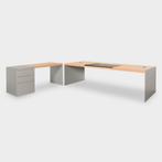 Renz Size designbureau en ladeblok - Eiken / aluminium, Nieuw, Ophalen of Verzenden