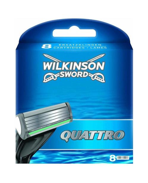 Wilkinson Sword Quattro Scheermesjes - 8 Stuks, Sieraden, Tassen en Uiterlijk, Uiterlijk | Gezichtsverzorging, Ophalen of Verzenden