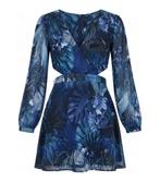 Guess Jurk in maat L Blauw | 10% korting, Guess, Verzenden, Zo goed als nieuw, Blauw