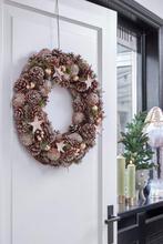 2dekans | House of Seasons Kerstkrans - Ø50 cm - Bruin, Diversen, Ophalen of Verzenden, Zo goed als nieuw
