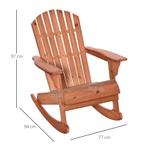 TRUUSK Adirondack Tuinstoel Naturel 77 X 94 X 97 Cm, Tuin en Terras, Verzenden, Nieuw