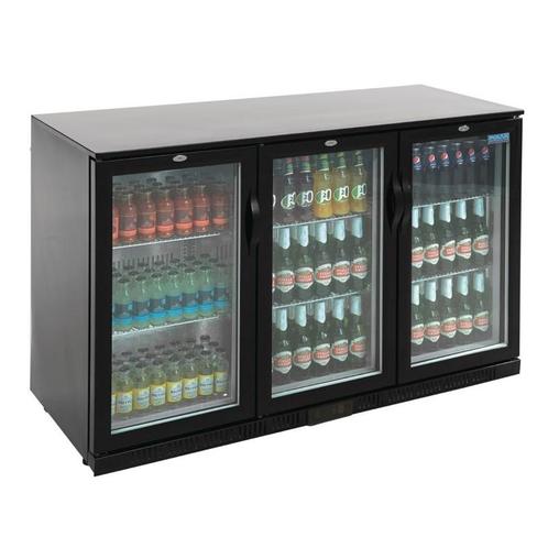 Polar G-serie 3-deurs barkoeling met klapdeuren zwart 330 li, Zakelijke goederen, Horeca | Keukenapparatuur, Nieuw in verpakking