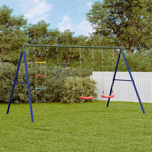 vidaXL Schommelset met schommels, trapeze en ladder, Kinderen en Baby's, Speelgoed | Buiten | Speeltoestellen, Nieuw, Verzenden