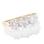 Ring - 18 karaat Geel goud - 0.97ct. tw. Diamant, Nieuw