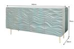 Sideboard WAVE 160cm turquoise mango wood - 45635, Huis en Inrichting, Kasten | Dressoirs, Ophalen of Verzenden, Nieuw