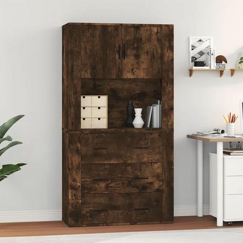 vidaXL buffetkast bewerkt hout gerookt eikenkleurig, Huis en Inrichting, Kasten | Buffetkasten, Nieuw, Overige houtsoorten, Verzenden