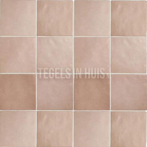 Handvorm wandtegel 13x13 roze random mat wandtegel, Doe-het-zelf en Verbouw, Tegels, Wandtegels, Nieuw, 10 m² of meer, Keramiek