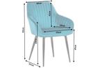 Elegante armleuningstoel TURIJN turquoise fluweel met, Huis en Inrichting, Stoelen, Nieuw, Ophalen of Verzenden