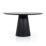 Eettafel Aron Rond - 130cm - Zwart - 95657 - eettafel, Huis en Inrichting, Tafels | Eettafels, Nieuw, Overige materialen