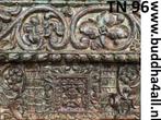 Oude teakhouten poort incl. kozijn / 150 jaar oude deuren, Antiek en Kunst, Ophalen of Verzenden
