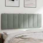 vidaXL Hoofdbordkussen Hanko 140 cm velvet lichtgrijs, Huis en Inrichting, Slaapkamer | Bedden, Verzenden, Nieuw