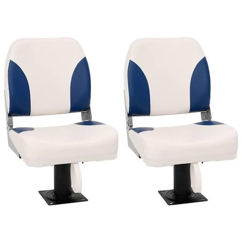 vidaXL 4-delige Bootstoelenset inklapbaar 41x36x48 cm blauw, Watersport en Boten, Bootonderdelen, Nieuw, Verzenden
