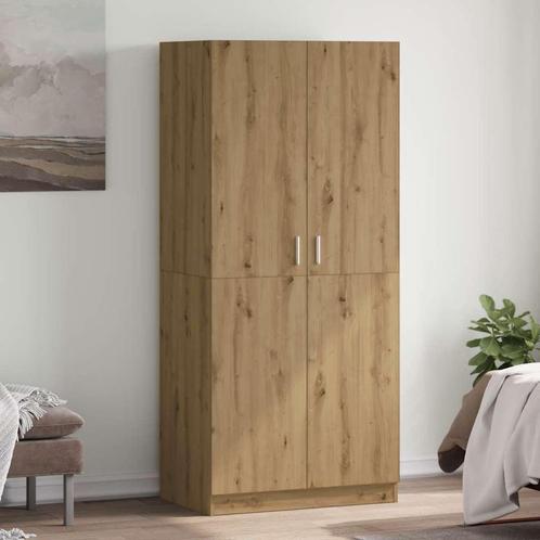 vidaXL Kledingkast 90x52x200 cm bewerkt hout artisanaal, Huis en Inrichting, Kasten | Kledingkasten, Nieuw, Verzenden