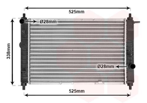 RADIATOR VOOR DAEWOO MATIZ 1998-2000 96314162, Auto-onderdelen, Airco en Verwarming, Nieuw, Ophalen of Verzenden