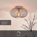 Lucide MANUELA - Plafonnière - Ø 39,5 cm - 1xE27 - Grijs, Huis en Inrichting, Verzenden, Nieuw