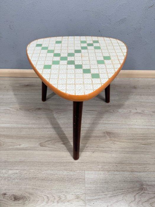 Plantentafel - Hout, Keramiek - Driehoekige bijzettafel -, Antiek en Kunst, Kunst | Designobjecten