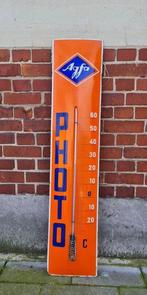 Agfa (Photo) - Zeldzame Agfa PHOTO thermometer emaillebord, Antiek en Kunst