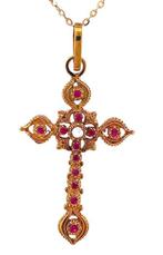 Zonder Minimumprijs - Halsketting - 9 kt. Geel goud, Zilver, Sieraden, Tassen en Uiterlijk, Kettingen, Nieuw