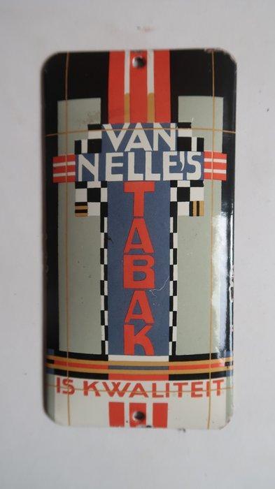 VAN NELLE Tabak - Emaille bord - Metaal, Antiek en Kunst, Antiek | Wandborden en Tegels