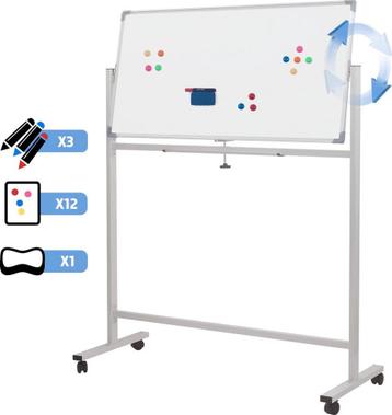 Mobiel Whiteboard / Magneetbord - 120 x 60 cm - Aluminium - beschikbaar voor biedingen