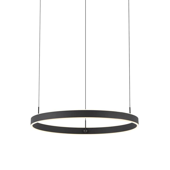 Design hanglamp zwart 3-staps dimbaar easylift - Titmus, Huis en Inrichting, Lampen | Hanglampen, Nieuw, Metaal, 75 cm of meer
