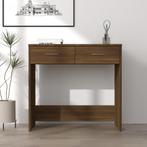 vidaXL Bureau 80x40x75 cm bewerkt hout bruin eikenkleur, Huis en Inrichting, Bureaus, Verzenden, Nieuw