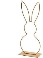 Metalen Frame Haas staand oor op voet Goud 29 cm, Hobby en Vrije tijd, Knutselen, Ophalen of Verzenden, Nieuw