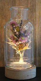 Glas vaas fles voor schelpen of bloemen ø10 h.20 cm excl, Ophalen of Verzenden, Nieuw