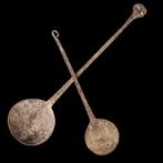 Byzantijns Paar bronzen lepels (Zonder Minimumprijs), Antiek en Kunst