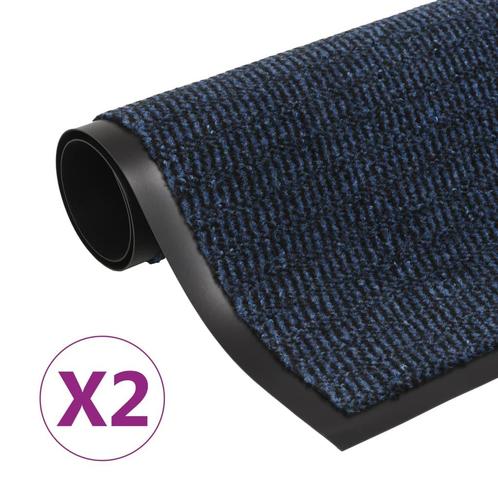 vidaXL Droogloopmatten 2 st rechthoekig getuft 40x60 cm, Tuin en Terras, Deurmatten, Nieuw, Verzenden