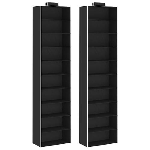 vidaXL Kledingorganisers hangend 2 st met 10 schappen stof, Kleding | Dames, Kledingrekken, Nieuw, Verzenden